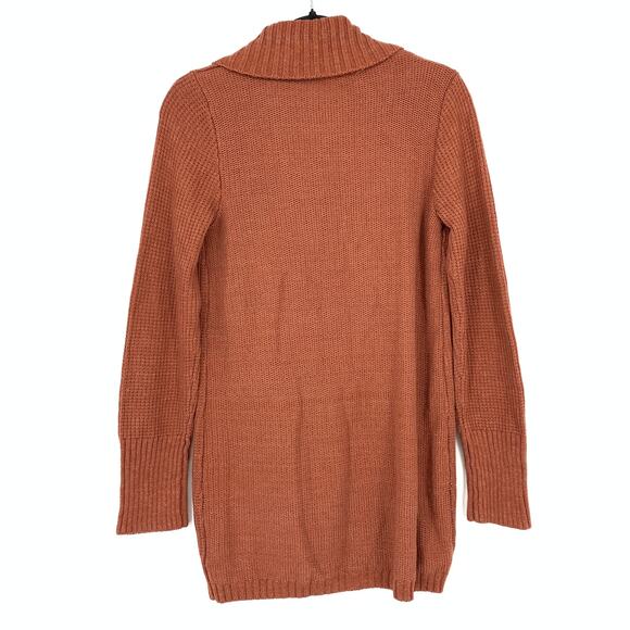 Logo By Lori Goldstein Womens Size XS Cotton Blend Cardigan Rust Brown - Picture 2 of 6